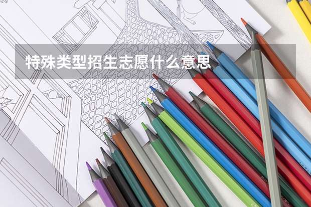 特殊类型招生志愿什么意思