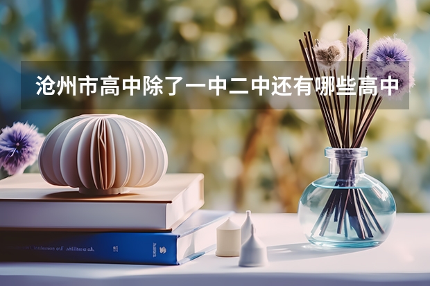 沧州市高中除了一中二中还有哪些高中比较好