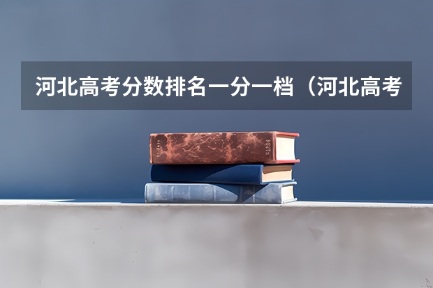 河北高考分数排名一分一档(河北高考排名及各段录取分数线)