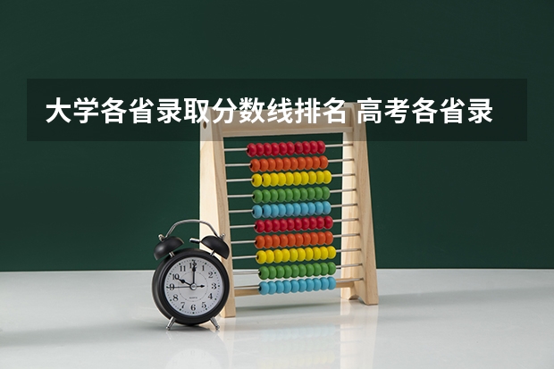 大学各省录取分数线排名 高考各省录取分数线排名榜