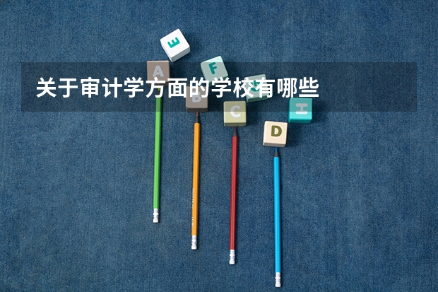 关于审计学方面的学校有哪些