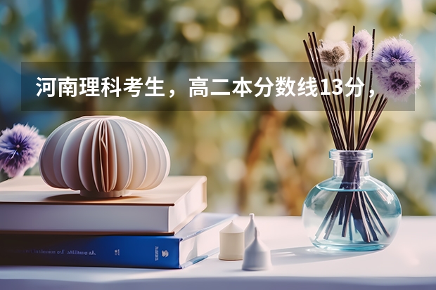 河南理科考生，高二本分数线13分，可以上哪些二本学校？