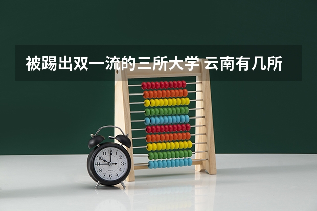 被踢出双一流的三所大学 云南有几所一本大学