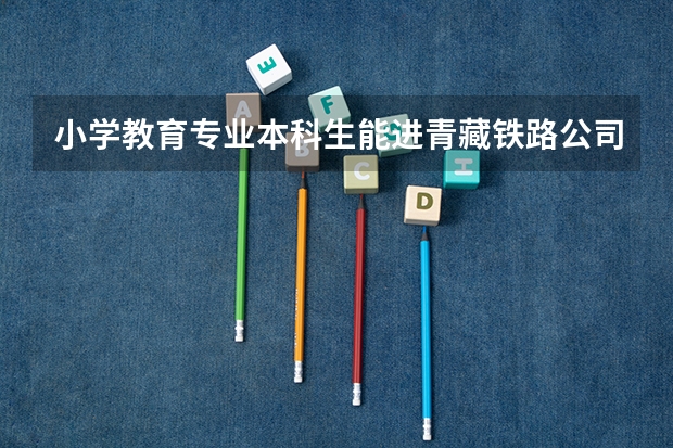 小学教育专业本科生能进青藏铁路公司吗