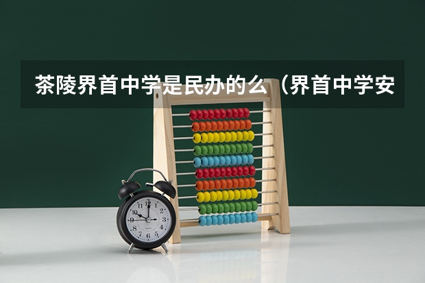 茶陵界首中学是民办的么(界首中学安徽省界首中学)