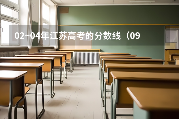 02~04年江苏高考的分数线(09江苏高考分数段)