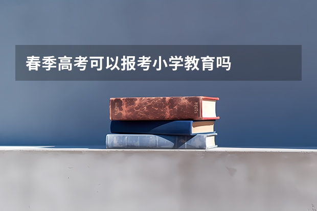 春季高考可以报考小学教育吗