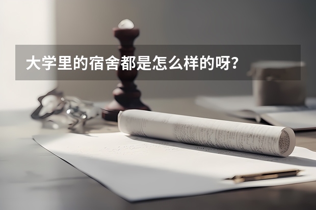大学里的宿舍都是怎么样的呀？