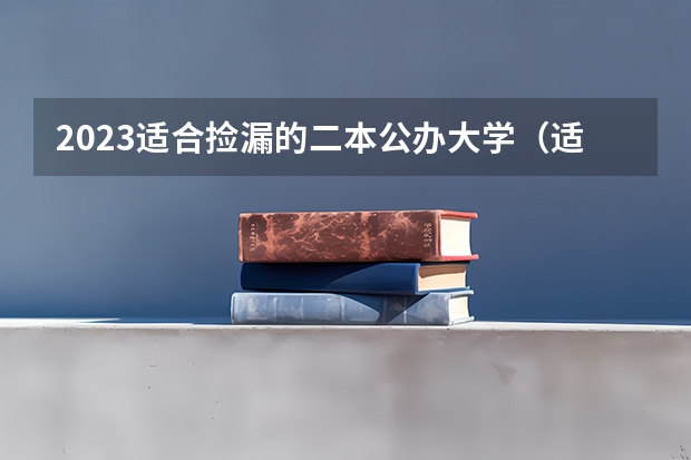 2023适合捡漏的二本公办大学（适合捡漏的二本公办大学名单）