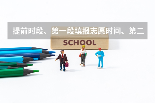提前时段、第一段填报志愿时间、第二段填报志愿时间神马意思 大学志愿填报时间