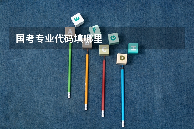 国考专业代码填哪里