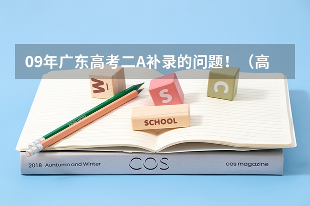 09年广东高考二A补录的问题!(高考 武汉学校填报)
