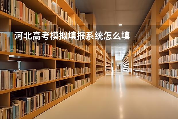 河北高考模拟填报系统怎么填