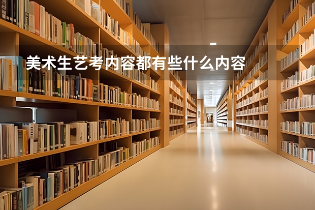 美术生艺考内容都有些什么内容