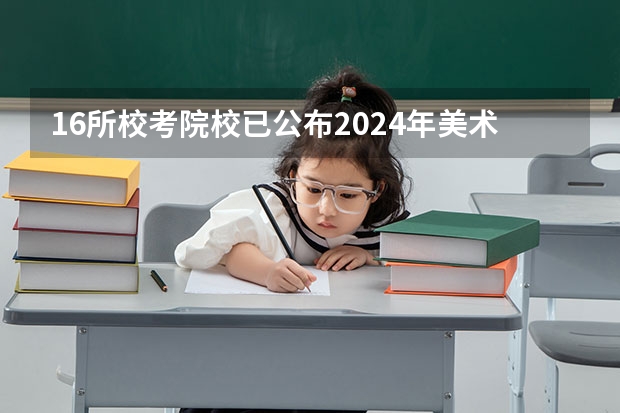 16所校考院校已公布2024年美术类录取线~(分数线天津美术学院)