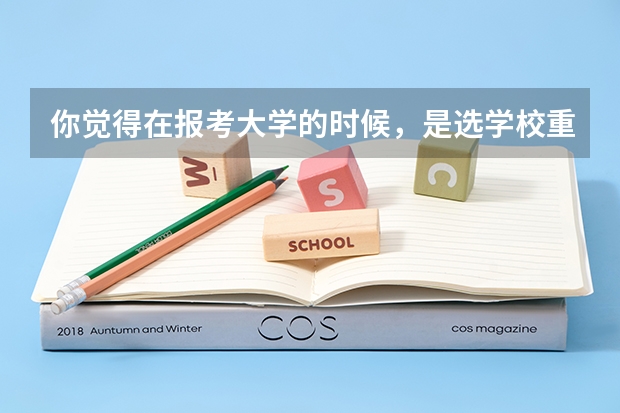 你觉得在报考大学的时候，是选学校重要，还是选专业重要？ 高考志愿填报时是以大学为重，还是以自己的爱好专业为重？