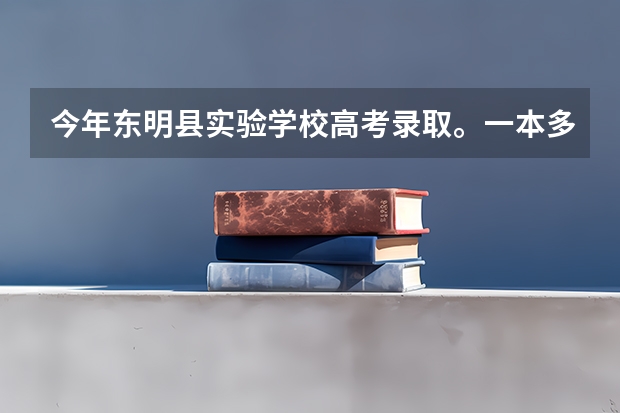 今年东明县实验学校高考录取。一本多少人