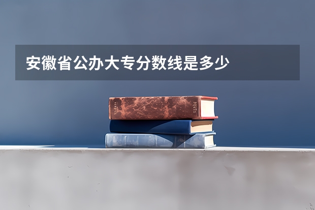 安徽省公办大专分数线是多少