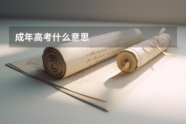成年高考什么意思
