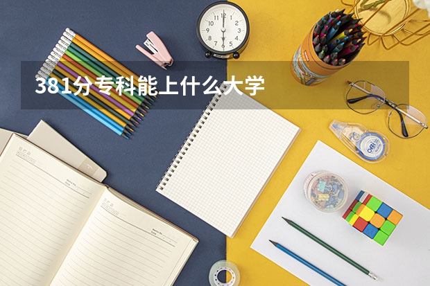 381分专科能上什么大学
