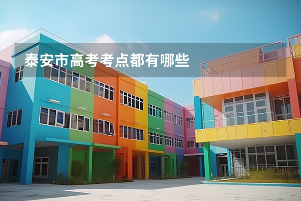 泰安市高考考点都有哪些