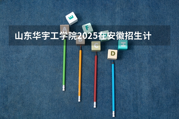 山东华宇工学院2025在安徽招生计划预测