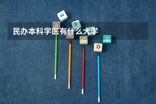 民办本科学医有什么大学