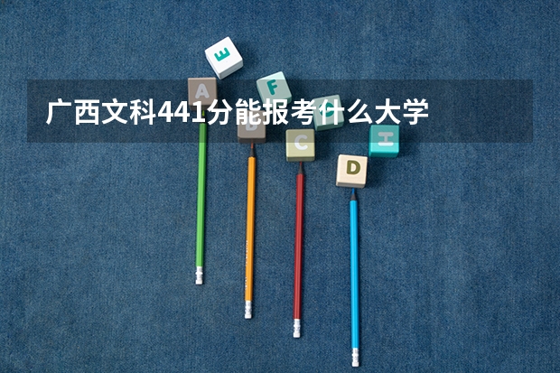 广西文科441分能报考什么大学