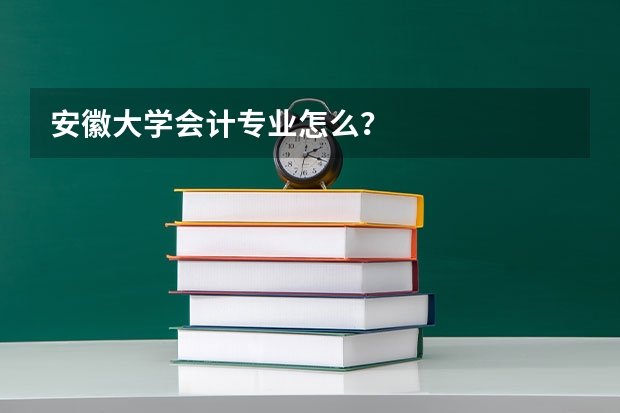 安徽大学会计专业怎么？