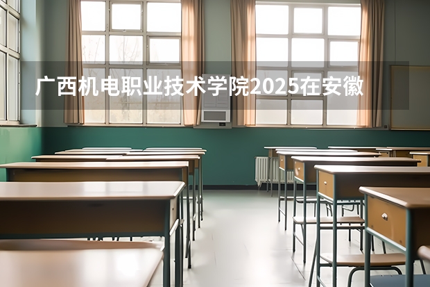 广西机电职业技术学院2025在安徽招生计划