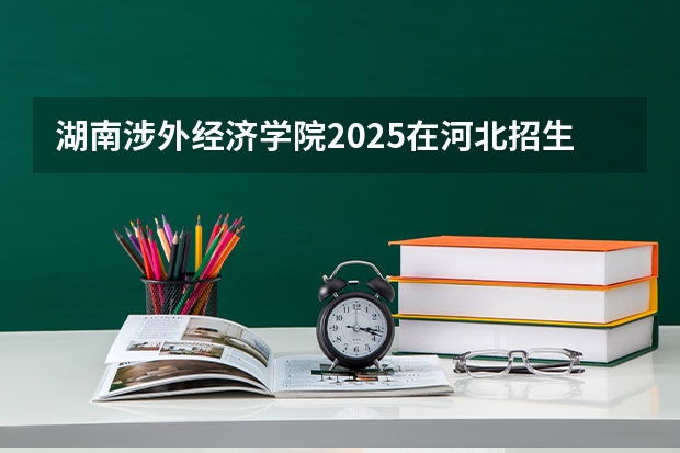 湖南涉外经济学院2025在河北招生计划