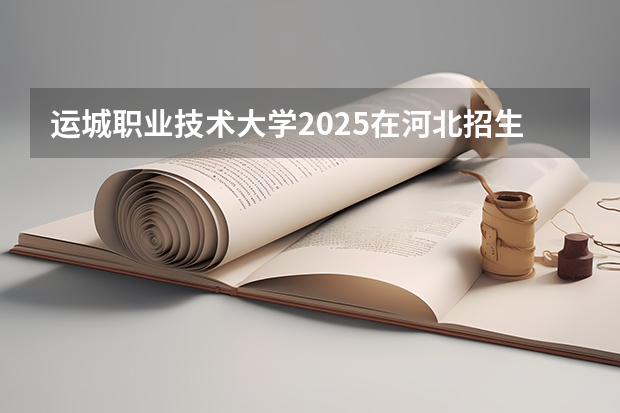 运城职业技术大学2025在河北招生计划