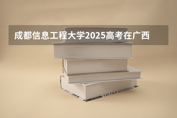 成都信息工程大学2025高考在广西各批次选科要求