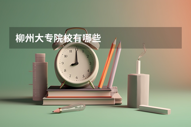 柳州大专院校有哪些