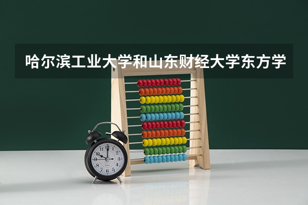 哈尔滨工业大学和山东财经大学东方学院哪个好 分数线对比