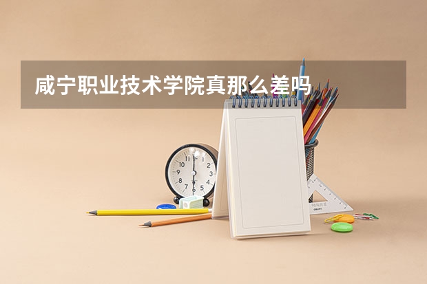 咸宁职业技术学院真那么差吗