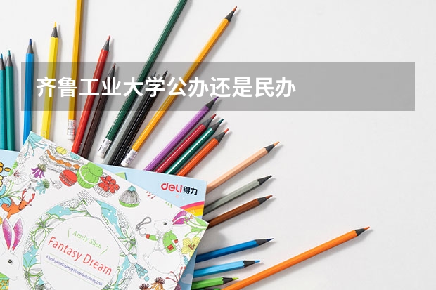 齐鲁工业大学公办还是民办